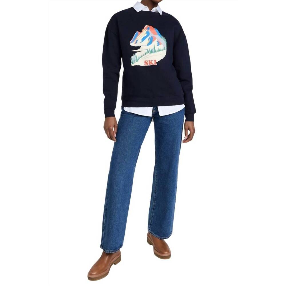 NEW KULE oversized alps sweatshirt in navy